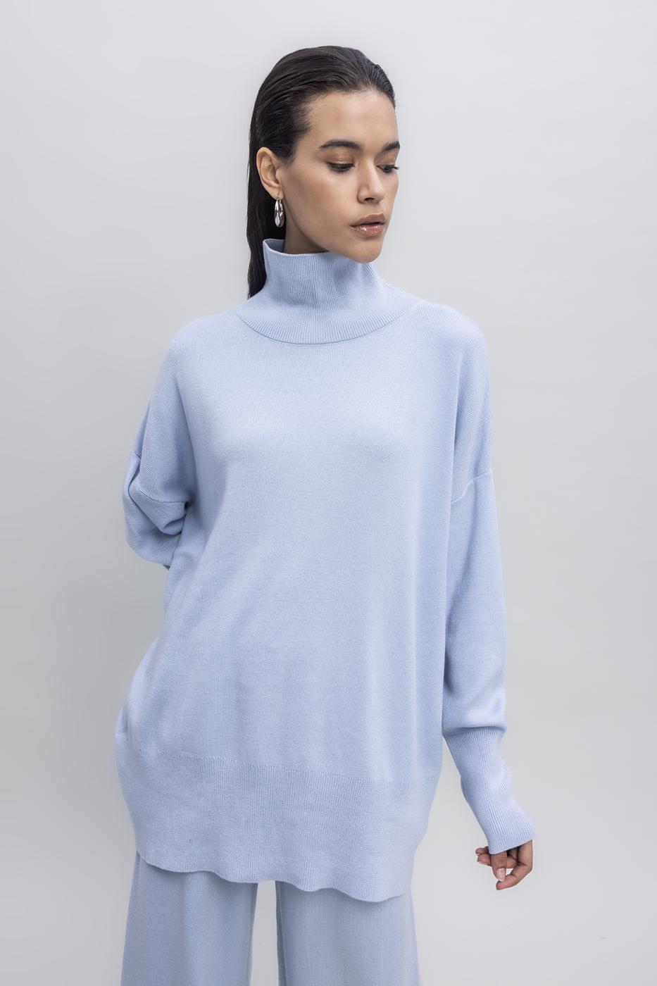 Loose Fit Turtle Neck Knit Pullover