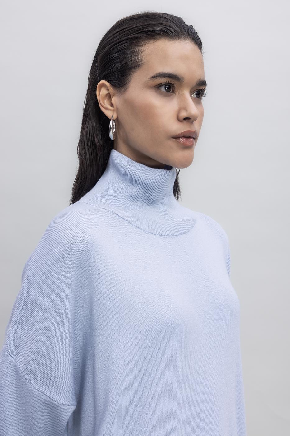 Loose Fit Turtle Neck Knit Pullover