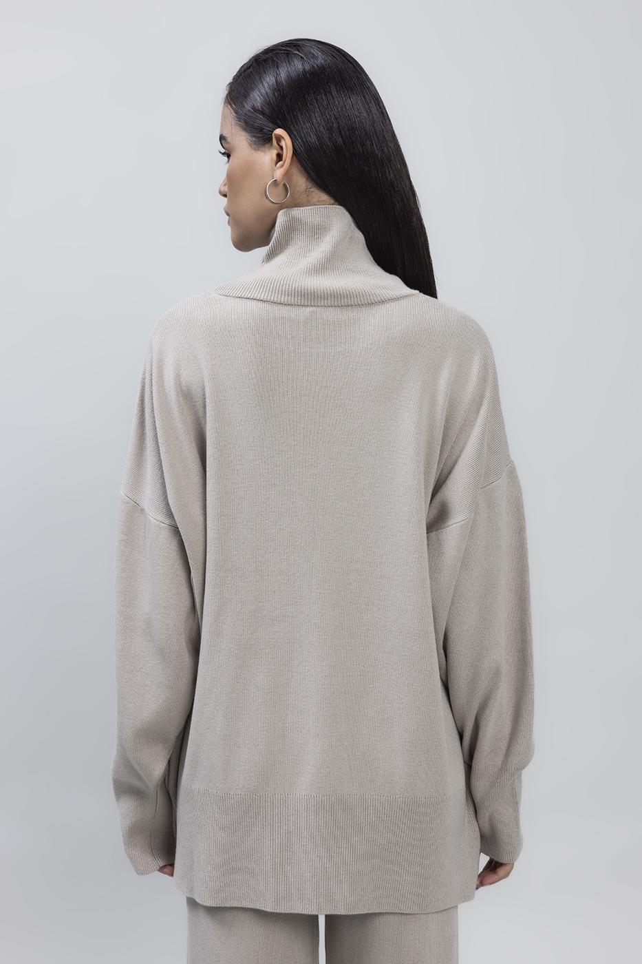 Loose Fit Turtle Neck Knit Pullover