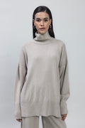 Loose Fit Turtle Neck Knit Pullover