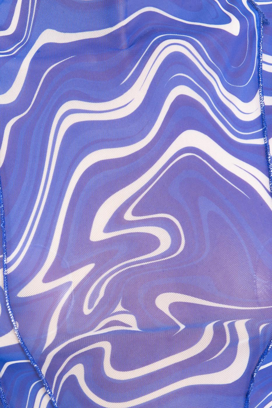 High Neck Short Sleeve Sheer Crop Top