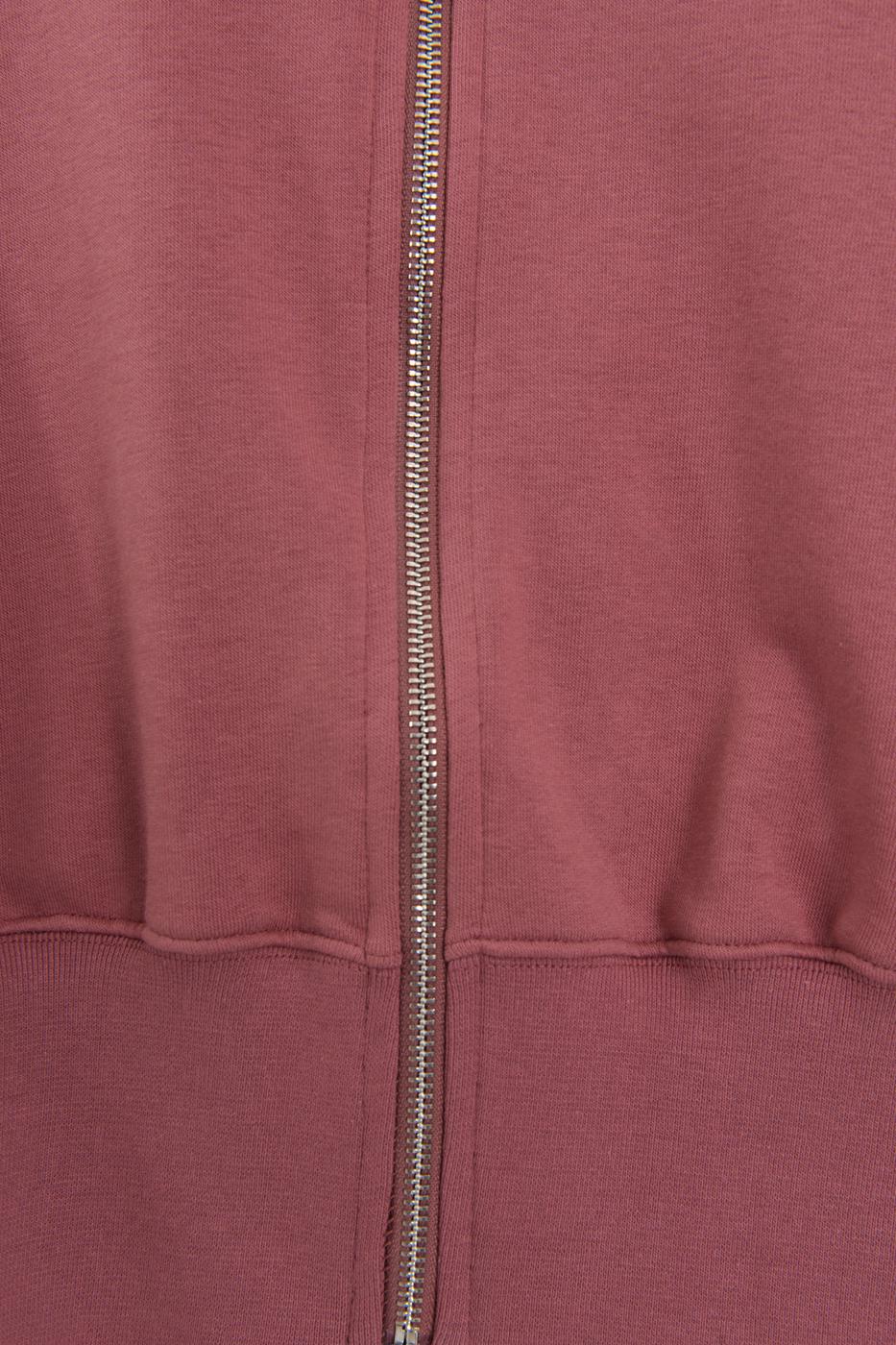 High-Neck Crop Sweatshirt Purple