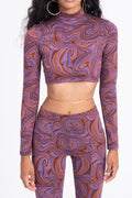 High neck crop top
