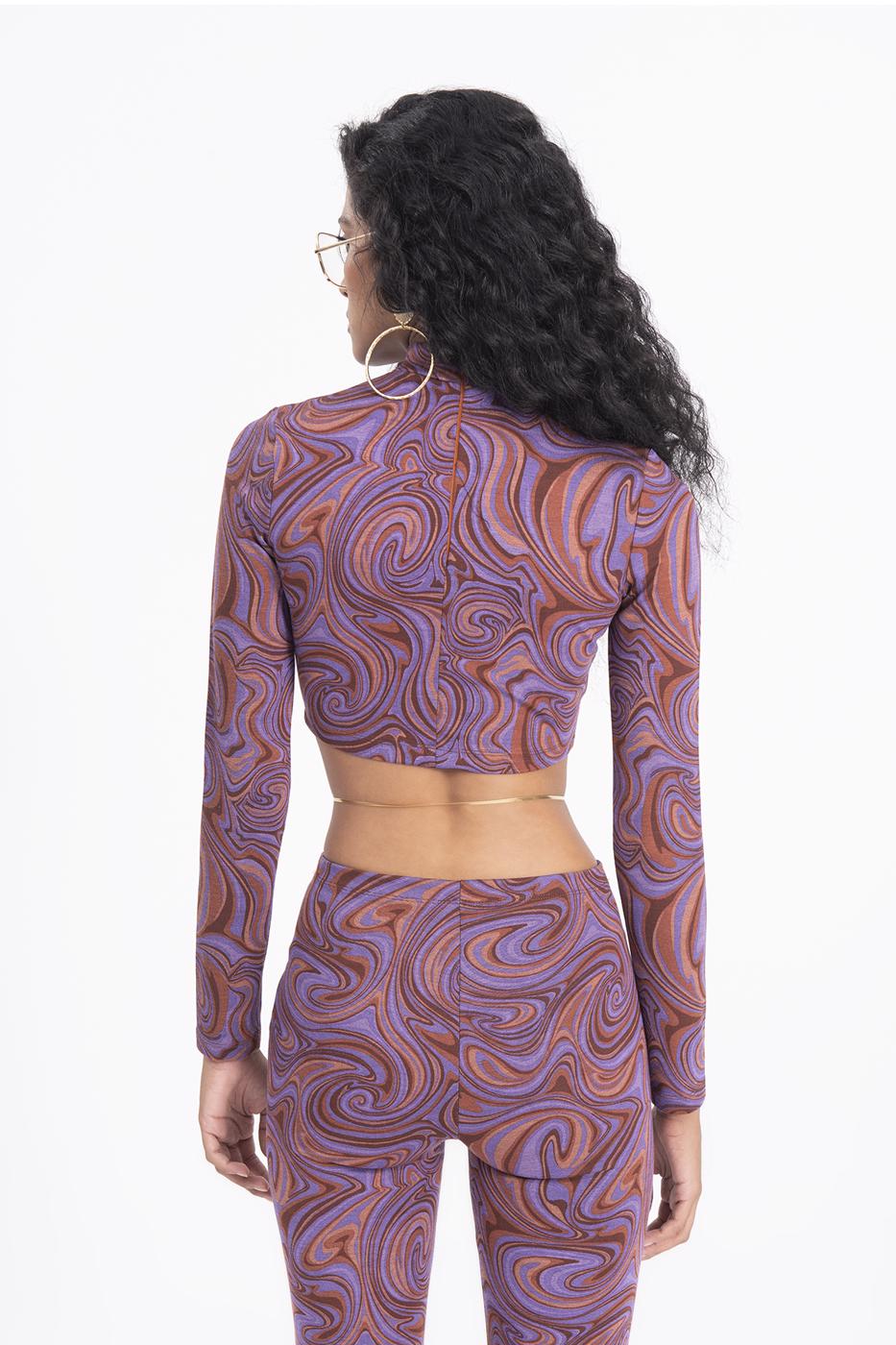 High neck crop top