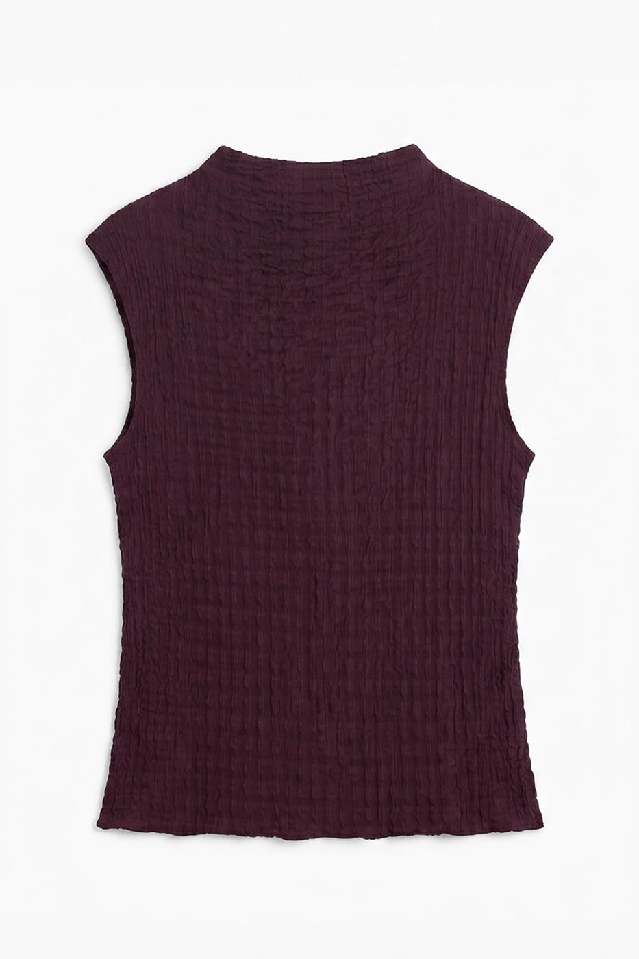 Textured Blouse Burgundy