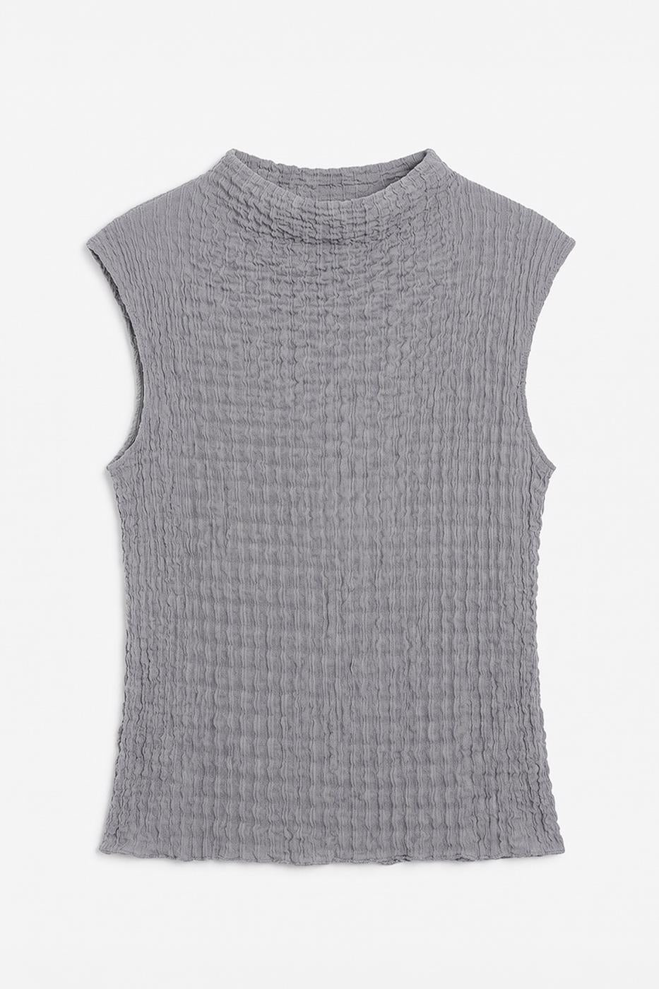 Textured Blouse Grey