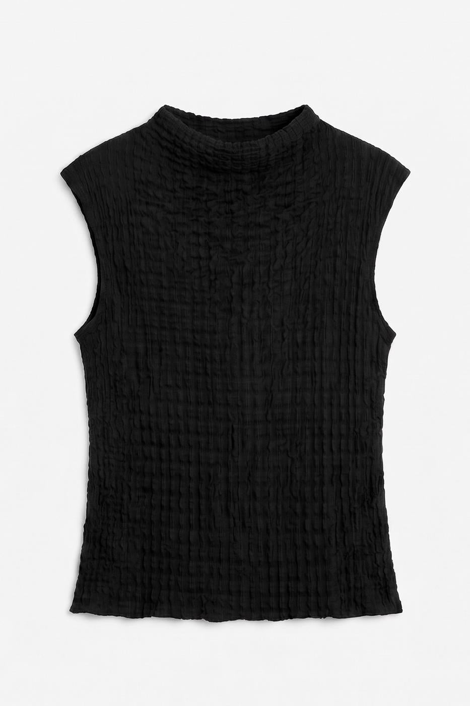 Textured Blouse Black