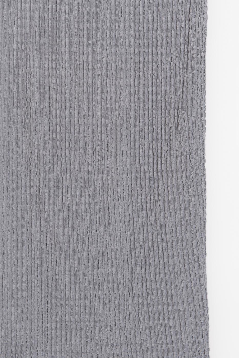 Textured Slim-Fitting Midi Skirt Grey