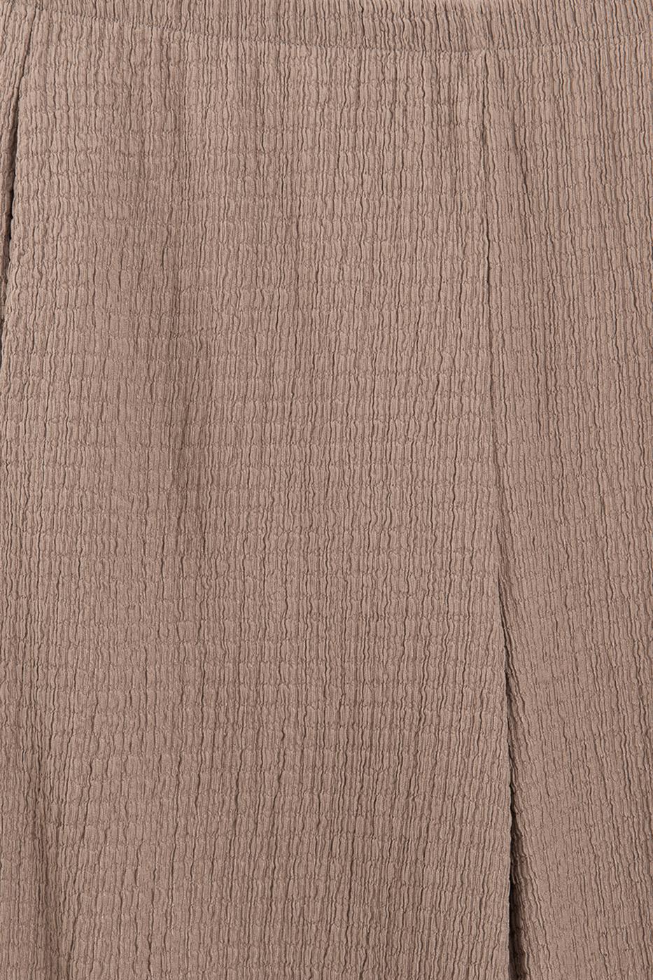 Textured Straight Cut Trousers Mink