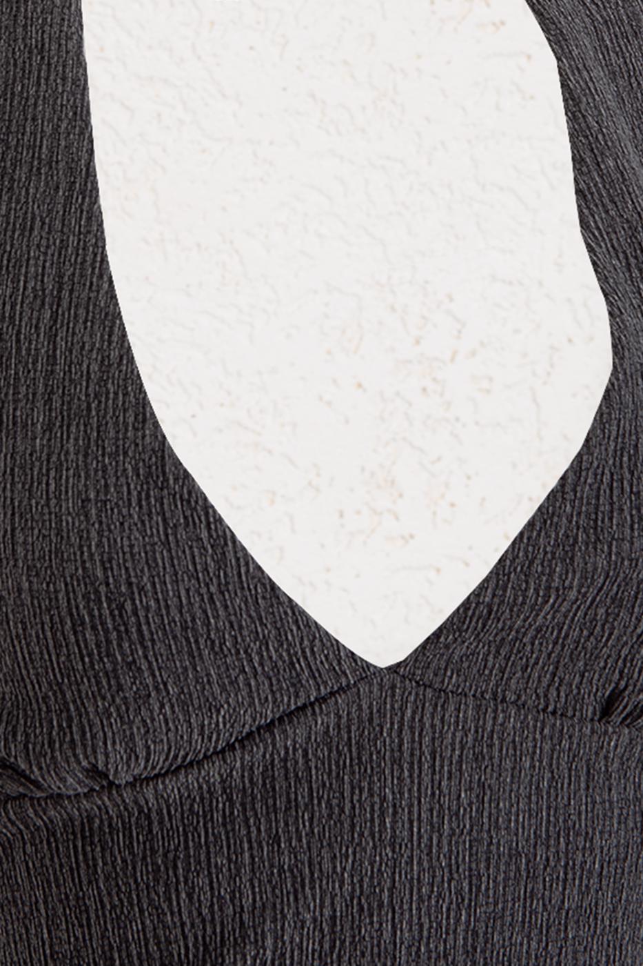 Textured Halter Neck Top Anthracite