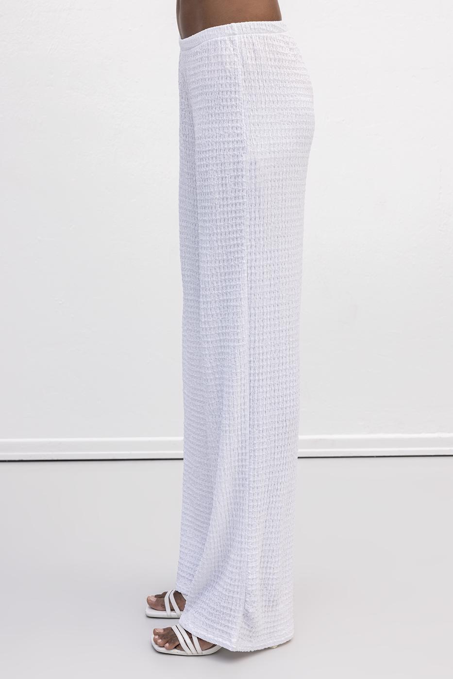 Textured Trousers White