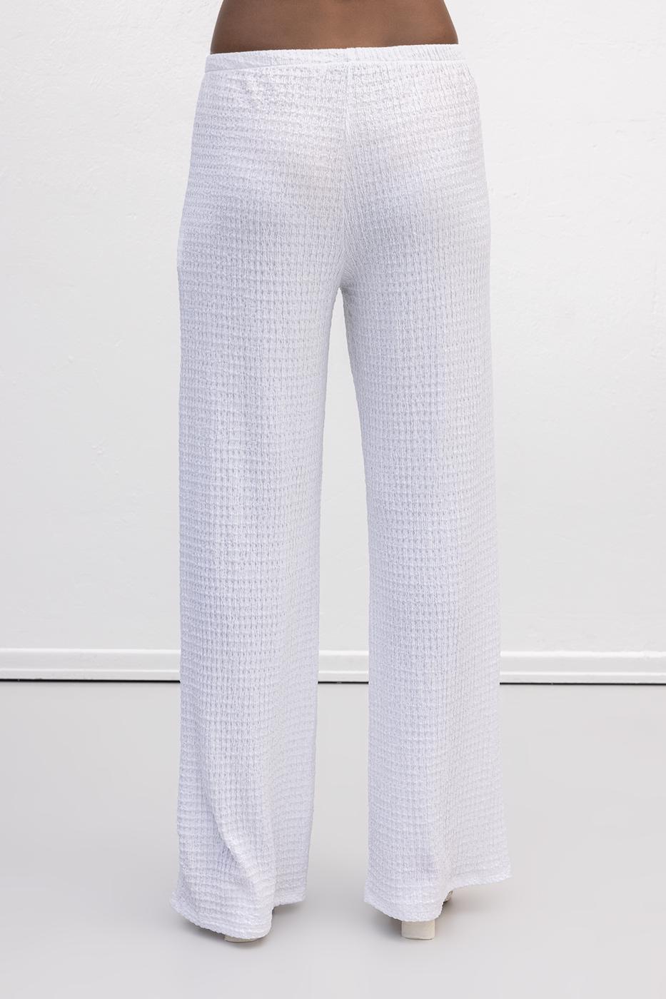 Textured Trousers White