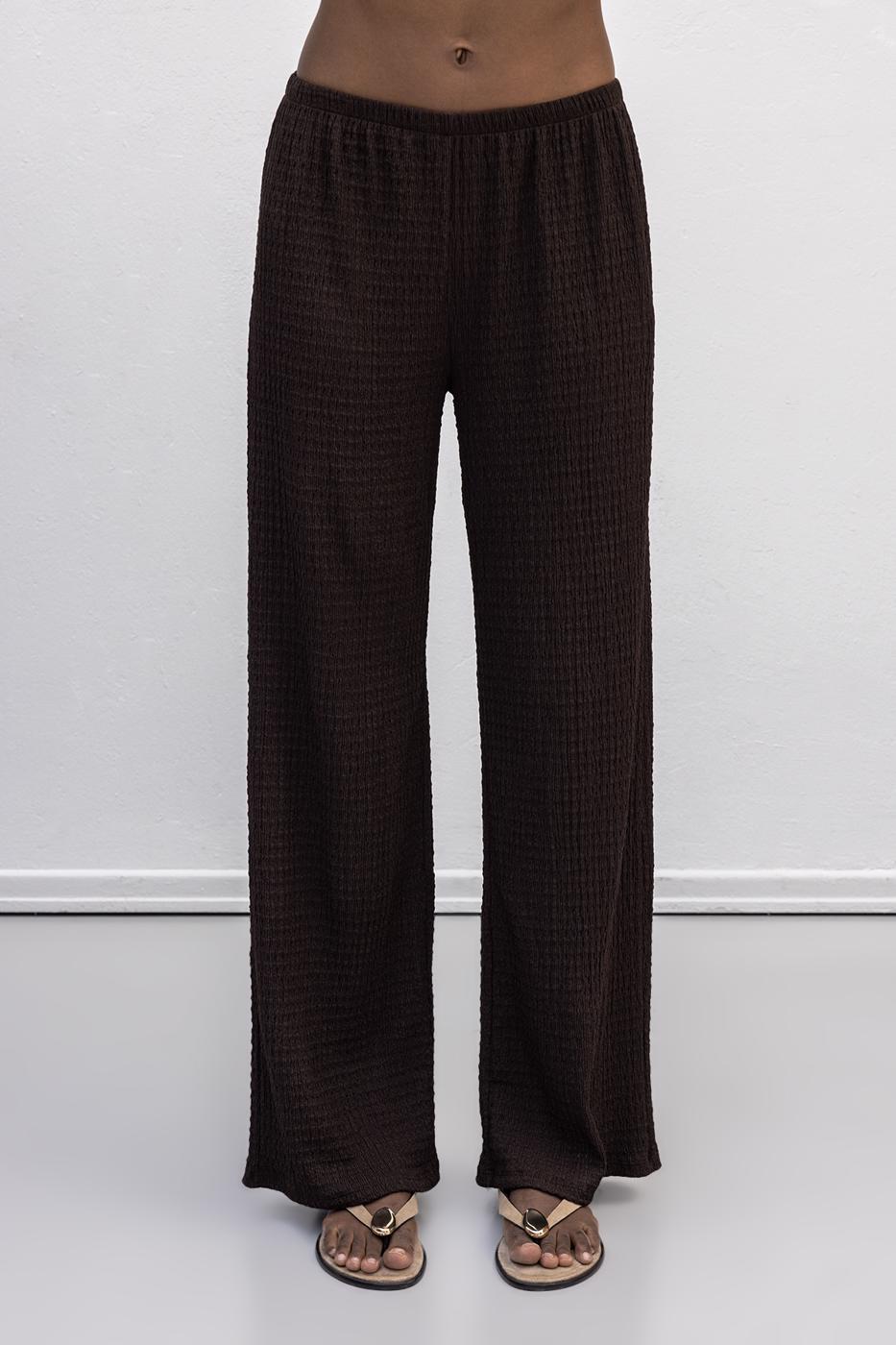 Textured Trousers Brown