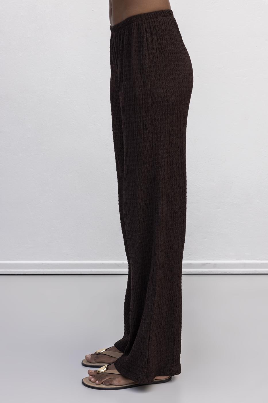 Textured Trousers Brown