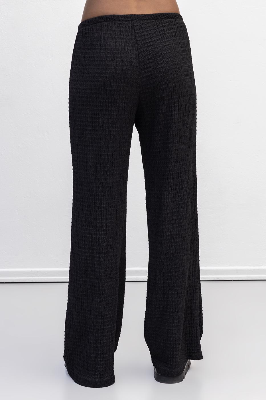 Textured Trousers Black