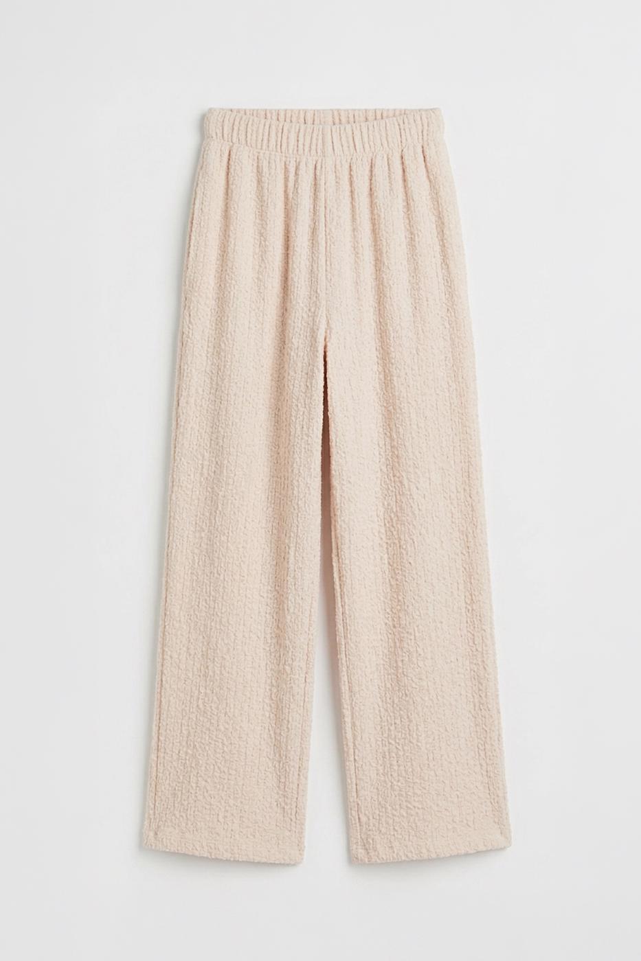 Textured Pants Beige