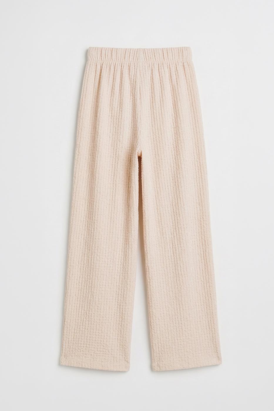 Textured Pants Beige