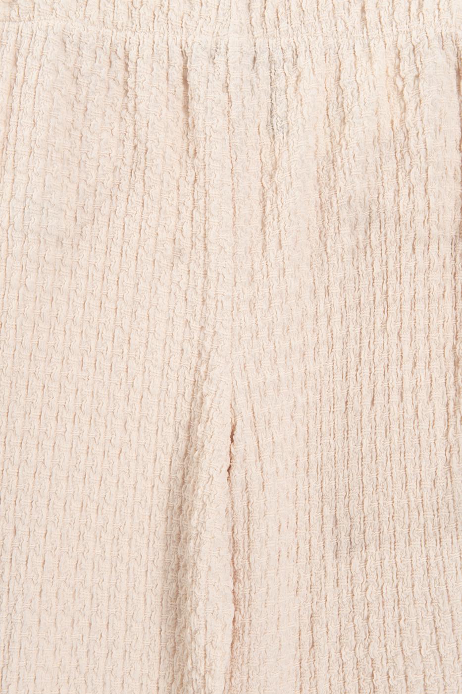 Textured Pants Beige