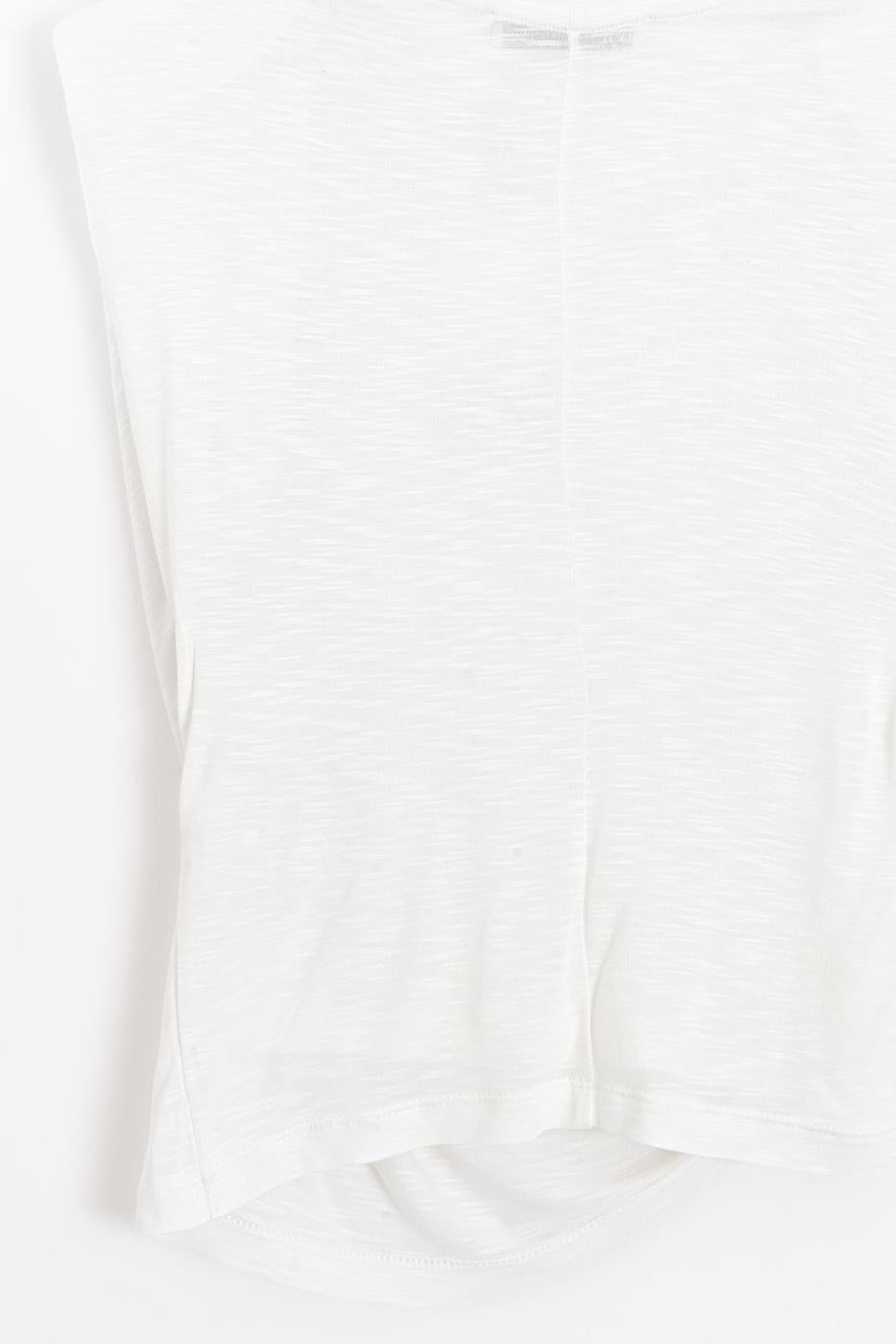 Draped Asymmetrical Top White