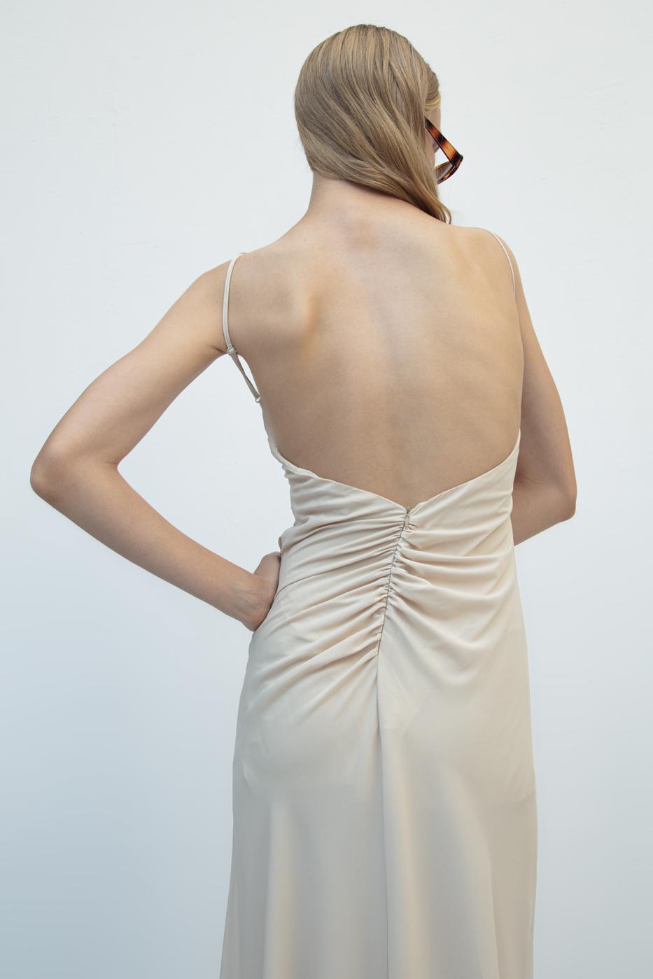 Draped Strap Maxi Dress