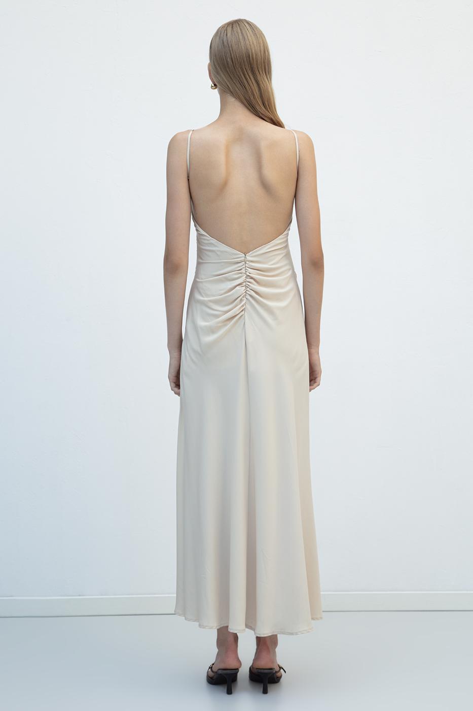 Draped Strap Maxi Dress