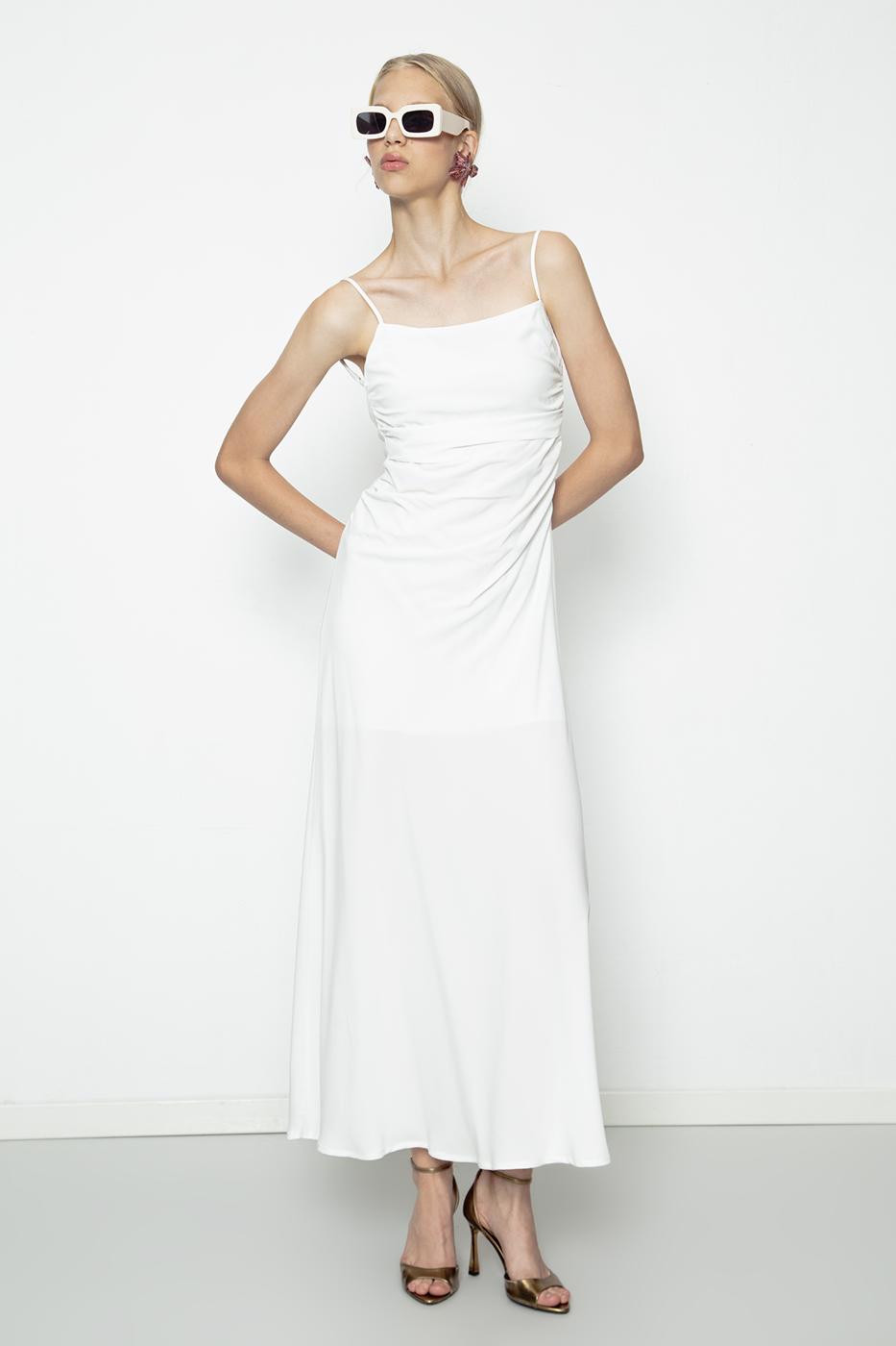 Draped Strap Maxi Dress