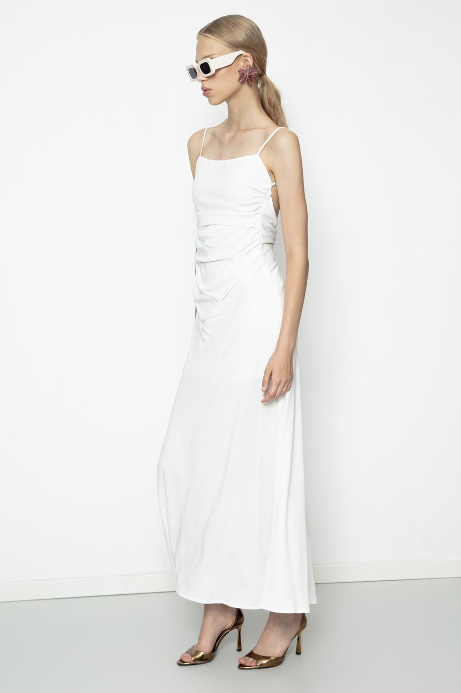 Draped Strap Maxi Dress