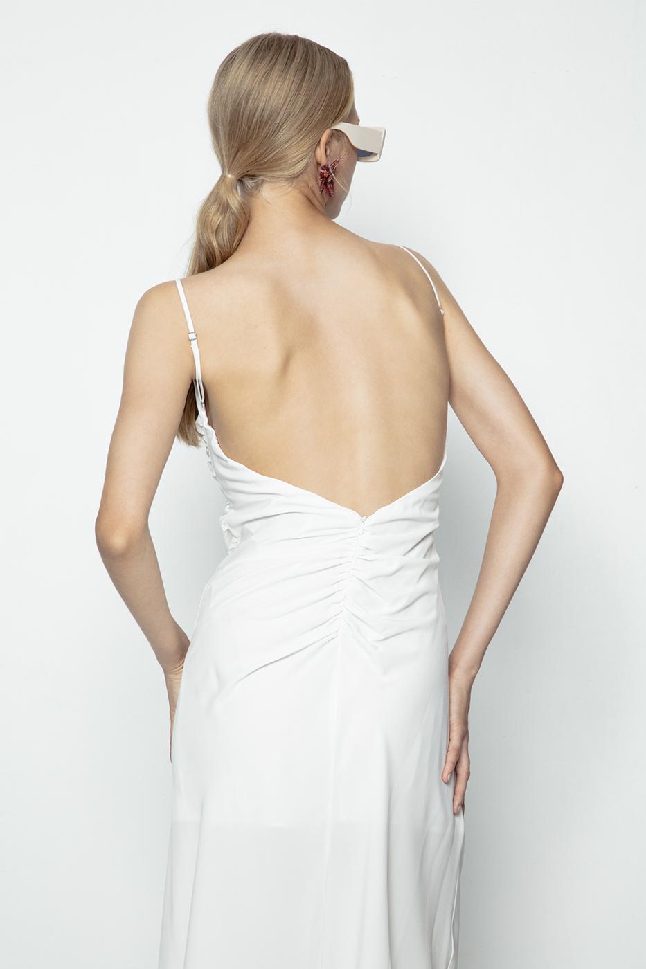 Draped Strap Maxi Dress