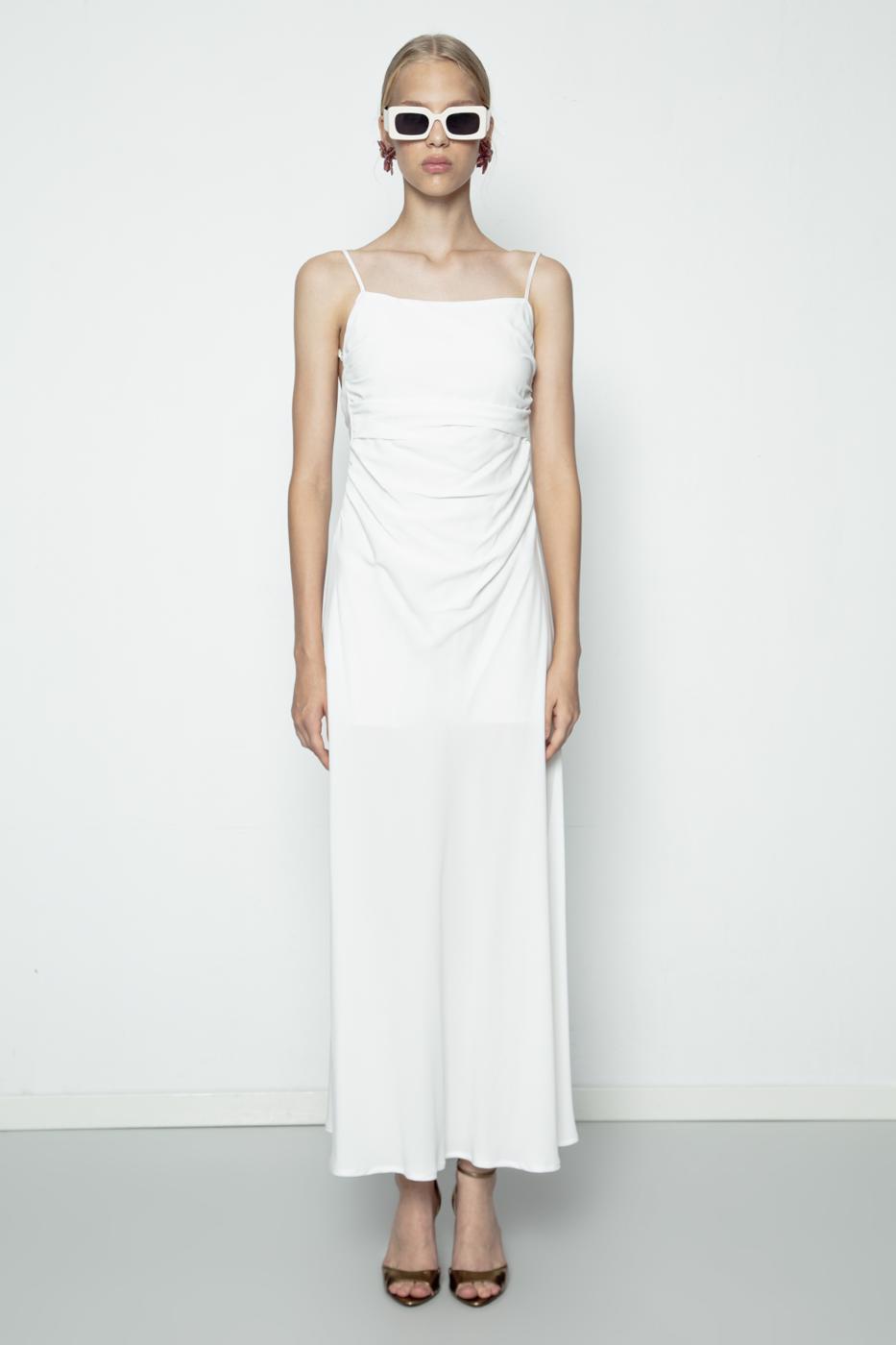 Draped Strap Maxi Dress