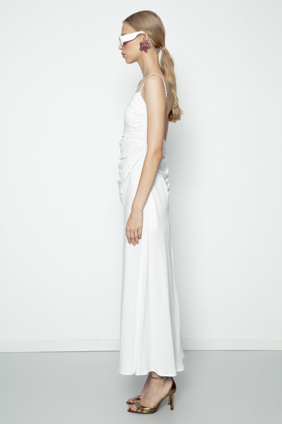 Draped Strap Maxi Dress