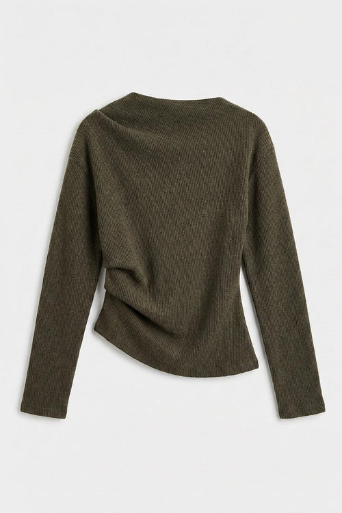 Draped Top Khaki