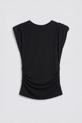 Draped Padded Top Black