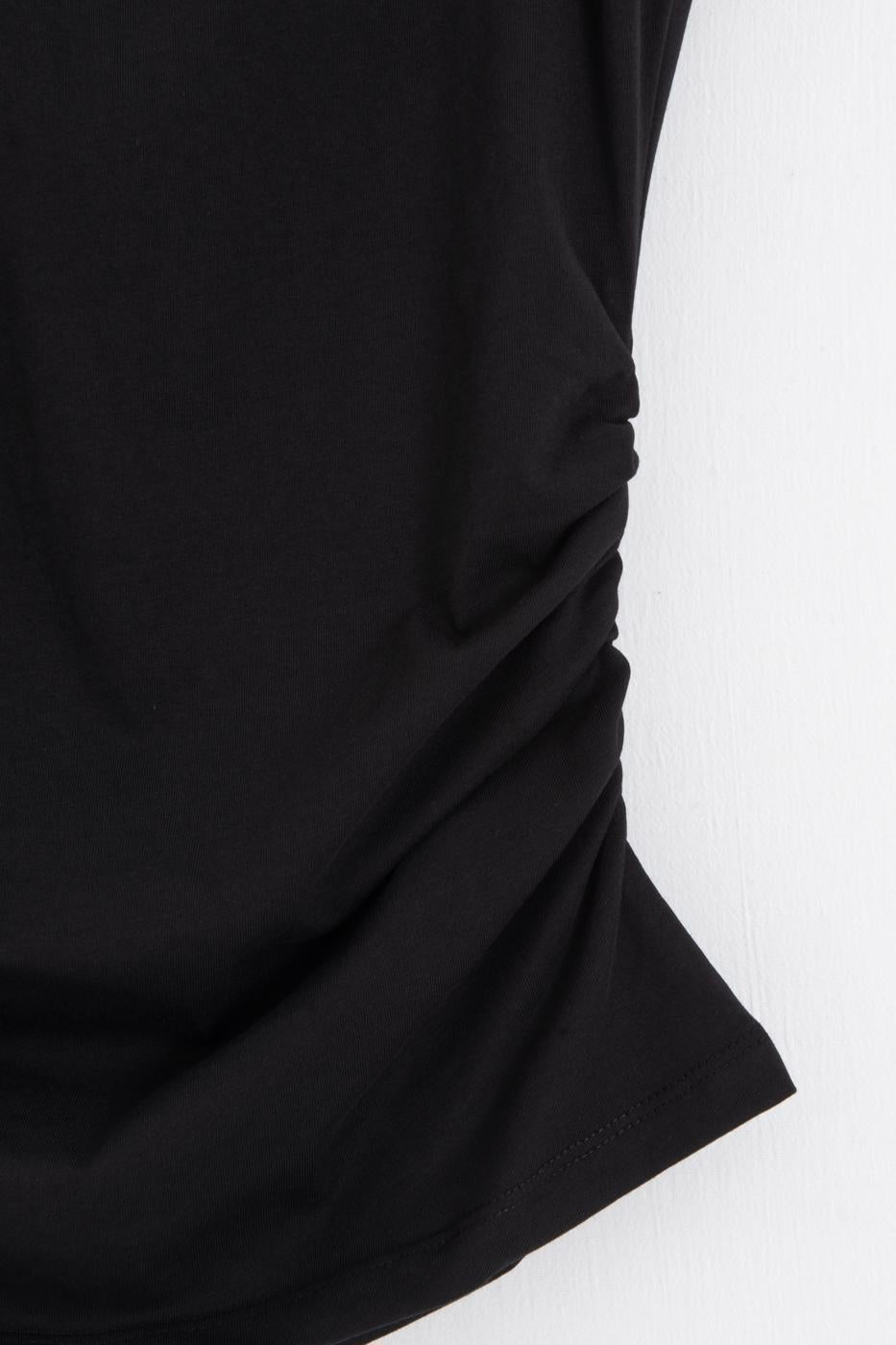 Draped Padded Top Black