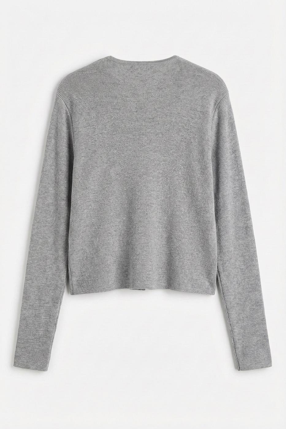 Cardigan with Button Detail Grey