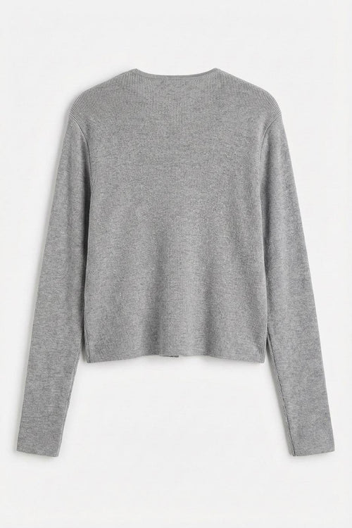 Cardigan with Button Detail Grey