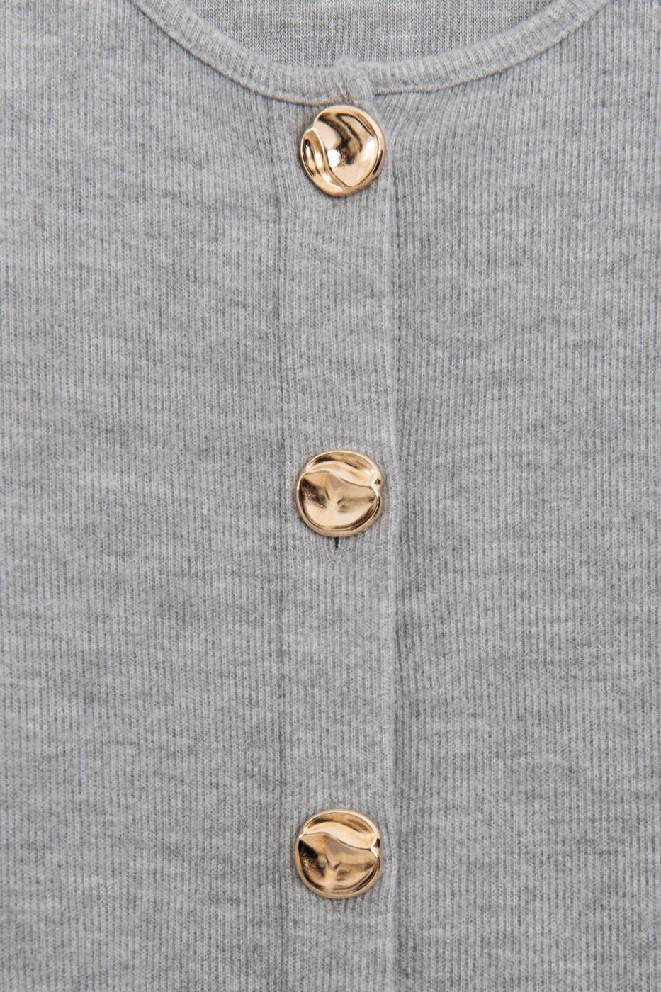 Cardigan with Button Detail Grey