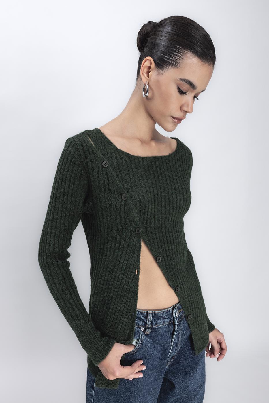 Button Detailed Knit Top
