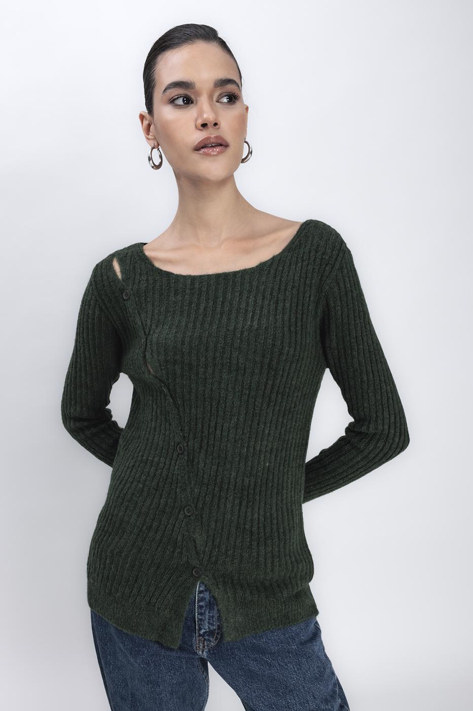 Button Detailed Knit Top