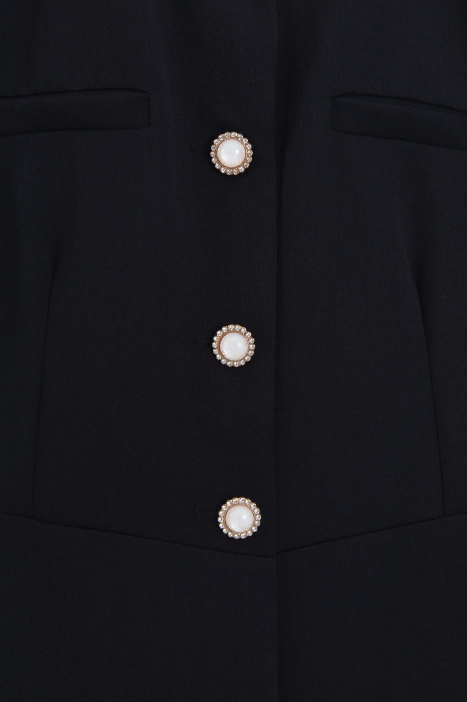Buttoned Fit Vest Black
