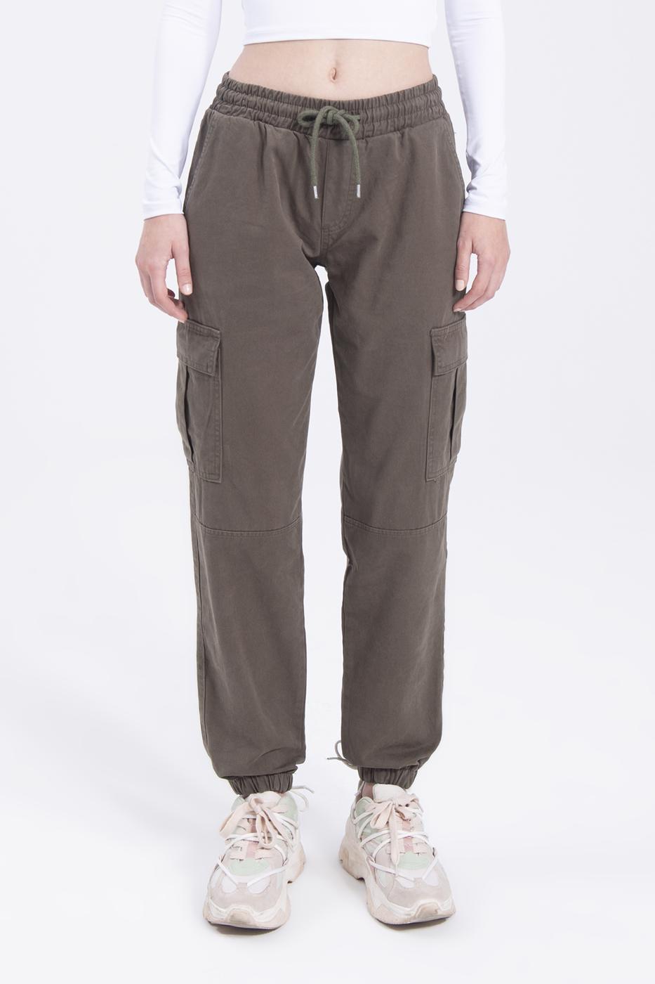 Low rise cargo pocket pants Khaki