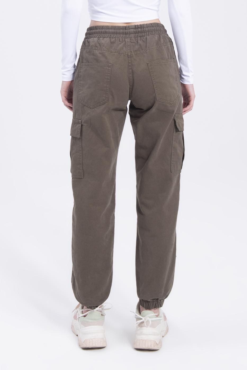 Low rise cargo pocket pants Khaki