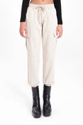 Low rise cargo pocket pants Stone