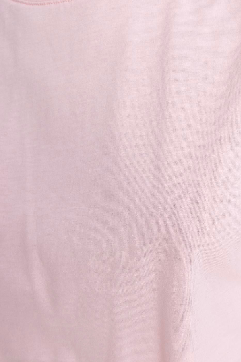 Dropped shoulder crop T-shirt Pink