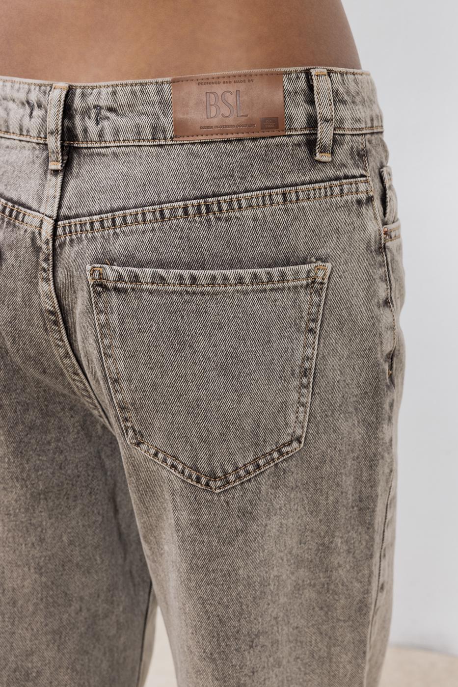 Straight Cut Denim Trousers Mink