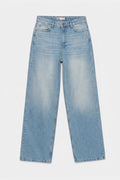 Straight Cut Denim Pants Ice blue