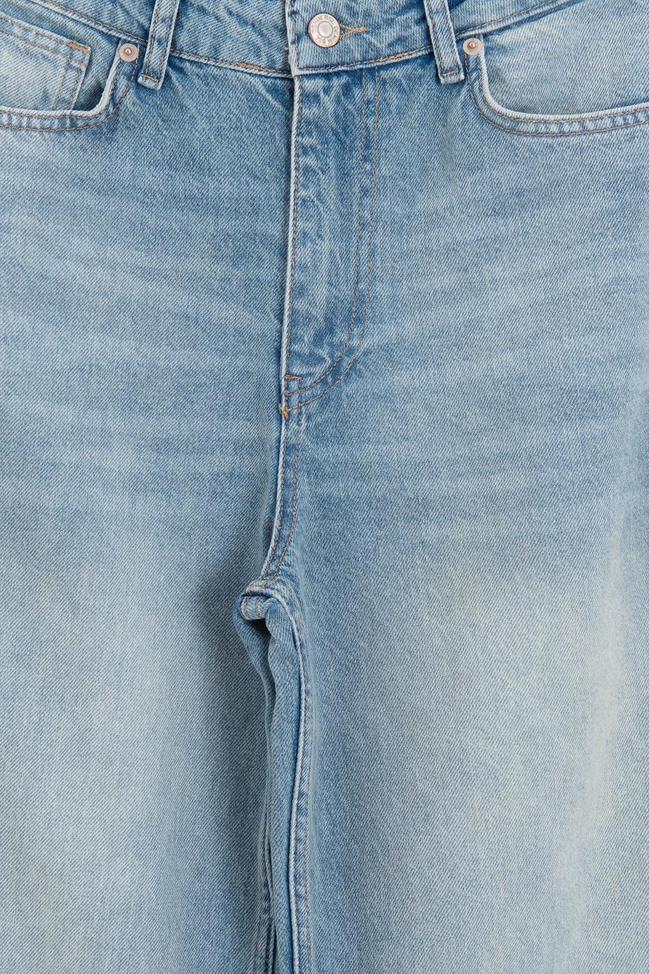 Straight Cut Denim Pants Ice blue