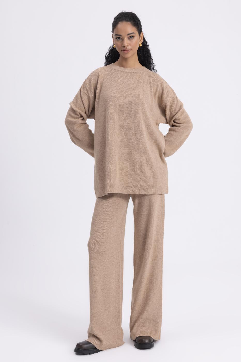 Straight Cut Knitted Trousers