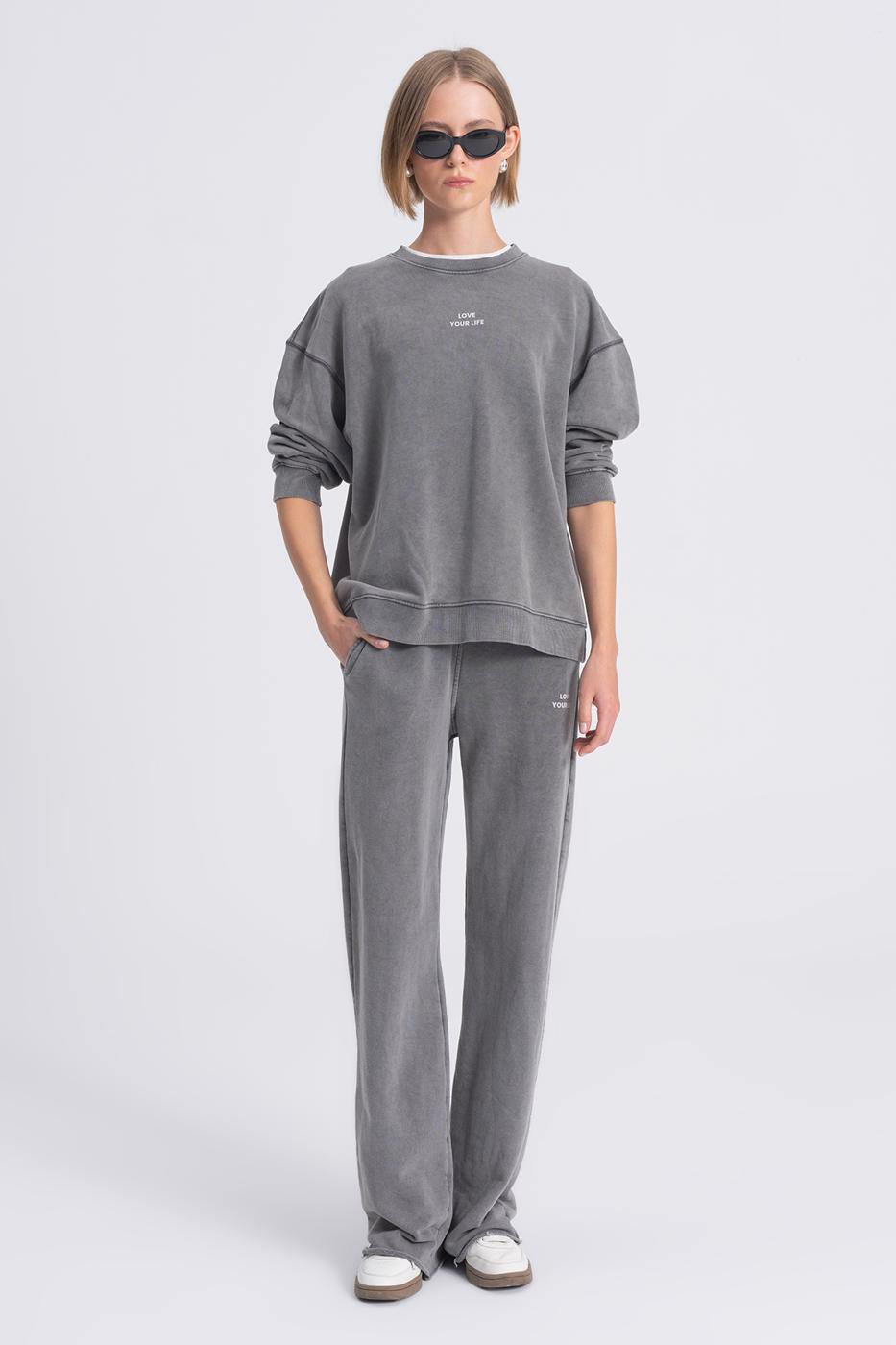 Straight Cut Trousers Anthracite