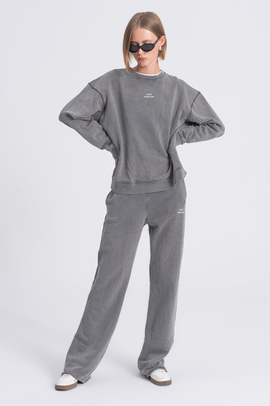 Straight Cut Trousers Anthracite