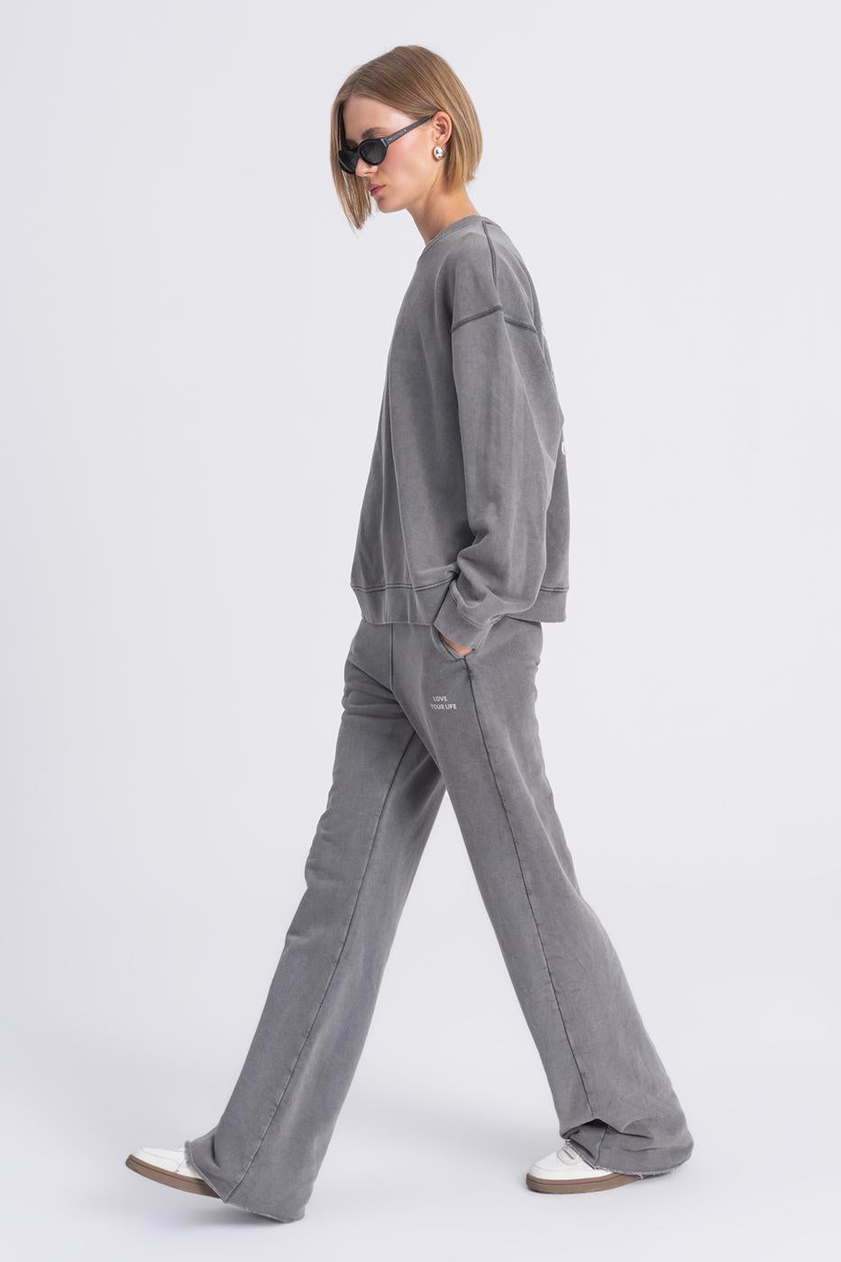 Straight Cut Trousers Anthracite